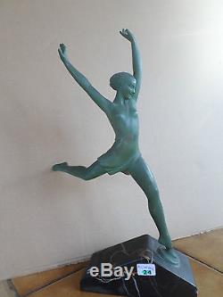 Ancienne sculpture femme -danseuse-Art Deco FAYRAL-1920- LE VERRIER