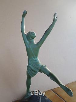 Ancienne sculpture femme -danseuse-Art Deco FAYRAL-1920- LE VERRIER