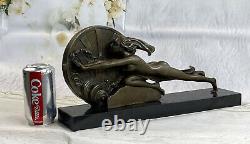 Anniversaire S Cadeau Bronze Sculpture Art Déco Chair Femelle Par Gennarelli Nu