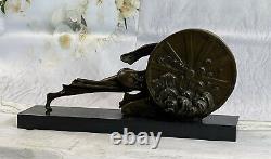 Anniversaire S Cadeau Bronze Sculpture Art Déco Chair Femelle Par Gennarelli Nu