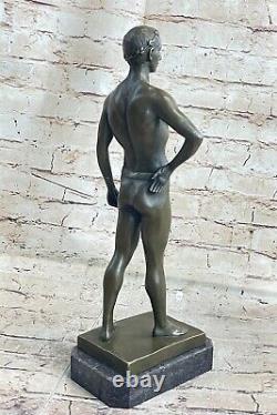 Art Déco Chair Caesar le Grand Romain Bronze Sculpture Marbre Figurine Maison