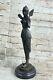 Art Déco Collectionneur Édition Arabe Femme Harem Danseuse Bronze Sculpture
