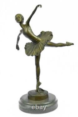 Art Déco Français Artiste Milo Ballerine Danseuse Dansant Bronze Figurine