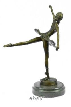 Art Déco Français Artiste Milo Ballerine Danseuse Dansant Bronze Figurine