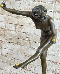 Art Déco Jongleur Chair Bronze Sculpture Claire-Jeanne Roberte Colinet Figurine