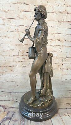 Art Déco Mâle Batteur Par Picault Superbe Qualité Bronze Sculpture Statue