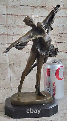 Art Déco / Nouveau Couple Dansant Danse Trappy Véritable Bronze Sculpture Cadeau
