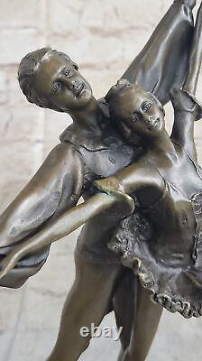 Art Déco / Nouveau Couple Dansant Danse Trappy Véritable Bronze Sculpture Cadeau