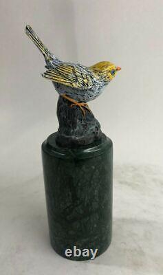 Art Déco Original Milo Pigeon Signée, Bronze Statue Fonte Figurine Art