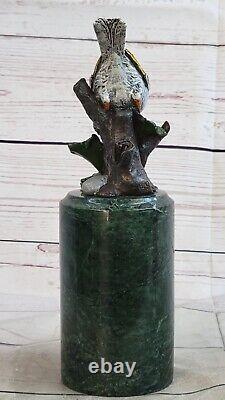 Art Déco Original Milo Pigeon Signée, Bronze Statue Fonte de Figurine