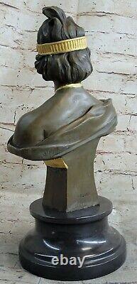 Artésiennes Bronze Sculpture Art Figurine Maiden Buste Par Frenc Maison Déco