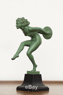 Atelier Max Le Verrier Sculpture En Regule Joie De Garcia Art Deco 1930
