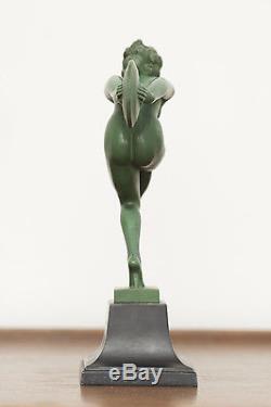 Atelier Max Le Verrier Sculpture En Regule Joie De Garcia Art Deco 1930