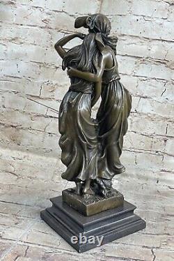 Auguste Moreau Mère Love Bronze Sculpture Art Déco Marbre Figurine Base