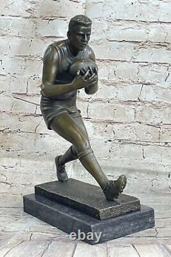 Australien Rugby Lecteur Original Bronze Sculpture Statue Article Soldé Art Déco