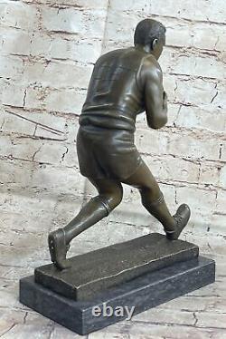 Australien Rugby Lecteur Original Bronze Sculpture Statue Article Soldé Art Déco