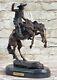 Bronco Buster Par Remington Bronze Sculpture Art Déco Fonte Figurine Statue