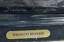 BRONCO Buster Par Remington Bronze Sculpture Art Déco Fonte Figurine Statue