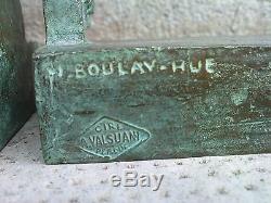 BRONZE serre-livres BOULAY-HUE cire perdue VALSUANI sculpture MUSE bookends