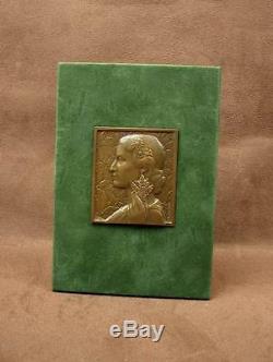 Belle Medaille Sculpture Bas Relief En Bronze Femme Art Deco Signee Morlon