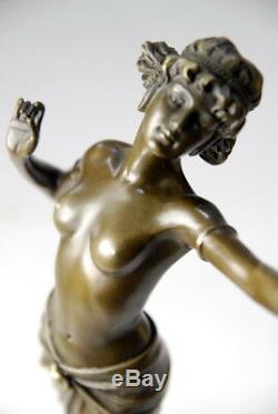 Belle sculpture Art Déco en bronze signée Preiss envoi gratuit