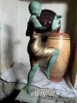 Belle sculpture régule Danseuse art déco 46cm 4200g Non signée A identifier
