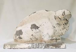 Bison Assis, sculpture Art Deco En Ciment