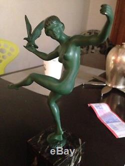 Briand Max Le Verrier Sculpture Fonte D Art Le Matin Danseuse Art Deco 1920-1935