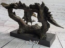 Bronze Aigle En Vol Sculpture Statue Classique Figurine Art Déco Figurine