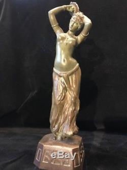 Bronze Femme Danseuse Orientale Art Deco Signé André de Manneville Original