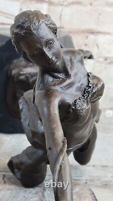 Bronze Fonte Acrobate Gymnaste Olympique Moderniste Art Déco Sculpture