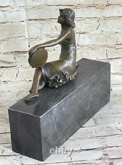 Bronze Nu Femme Assis Statue Figurine Milo Sculpture Style Art Nouveau Deco