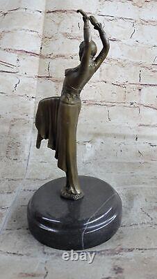 Bronze Sculpture Art Déco 10 Grand Danseuse Signée Chiparus Statue Décor