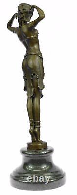 Bronze Sculpture Art Déco Danseuse Illusion De Virtue D H Chiparus Ouvre