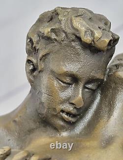 Bronze Sculpture Chair Mâle Et Femelle Sexuelle Érotique Art Déco Figurine