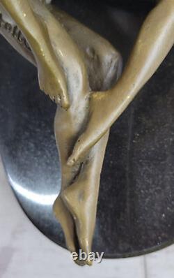 Bronze Sculpture Chair Mâle Et Femelle Sexuelle Érotique Art Déco Figurine