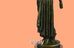 Bronze Sculpture D. H. Art Déco Égyptien Danc Statue Figurine