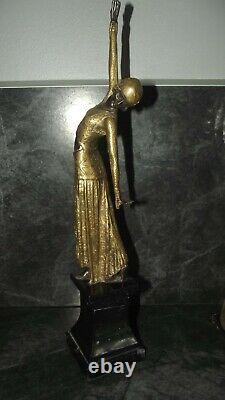 Bronze Sculpture D. H. Chiparus Art Déco égyptienne Danseuse Statue Figurine Art