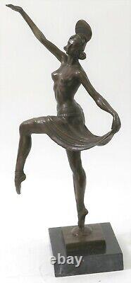 Bronze Sculpture Statue Art Déco Danseuse Fonte Détaillé Spanish Artiste Ballest