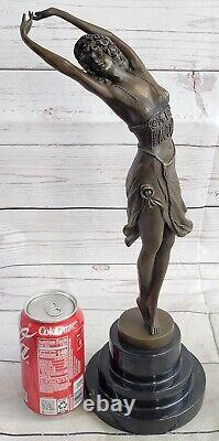 Bronze Sculpture / Statue-Art Deco Femme Flapper Dancer-Listed Artist-Nice