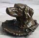 Bronze Statue Chasse Chien Sculpture Labrador Retriever Art Déco Fonte Statue