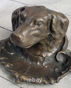 Bronze Statue Chasse Chien Sculpture Labrador Retriever Art Déco Fonte Statue