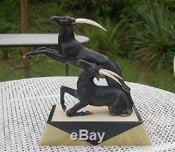 Bronze antilope art deco année 30 sculpture