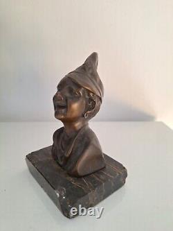 Bronze art déco sculpture buste 1920. Figurine art deco bronze statue miniature