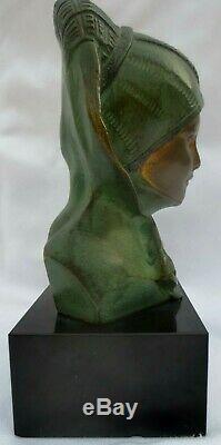 Bronze de G. GARREAU, Sculpture d'un buste féminin Style ART DECO -1930