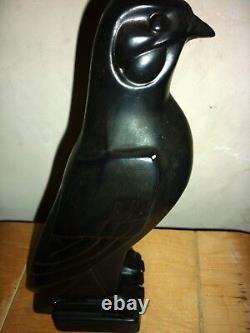 Céramique faïence oiseau signé à identifier Art Déco 1930 moderniste Sculpture