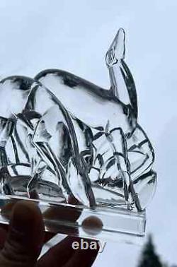 Cervidé Baccarat Georges Chevalier Sculpture Statue Objets Animal Cristal Taille