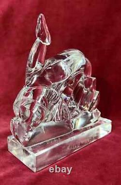 Cervidé Baccarat Georges Chevalier Sculpture Statue Objets Animal Cristal Taille