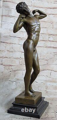 Chair Musculaire Homme Bronze Sculpture Statue Figurine Art Deco Famous Artiste