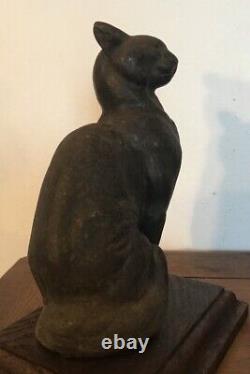 Chat Art Déco bronze ancien
